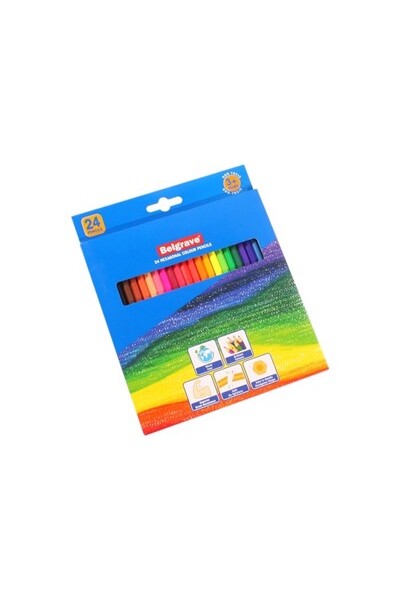 Wood Free Colour Pencils Hex. Full Pk24 Belgrave